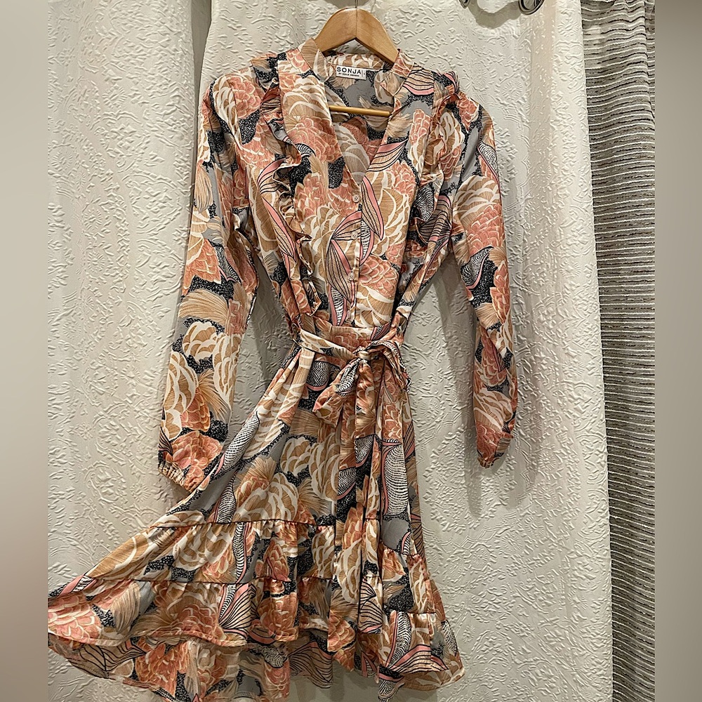 Sonja Morgan Pink Dress with Waist Tie